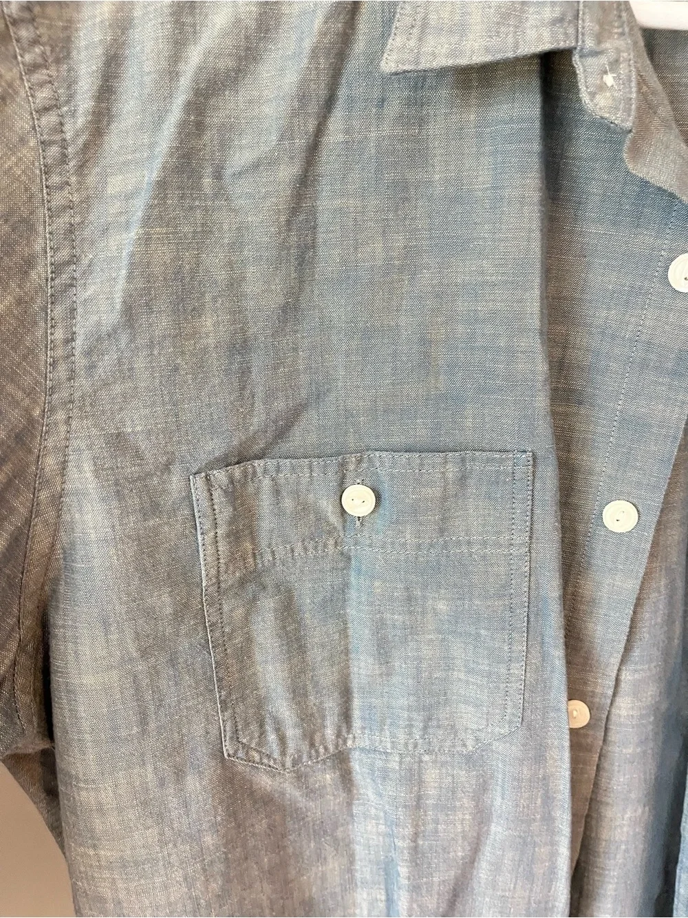 J.Crew Workshirt Men's XL Blue Chambray 100% Cotton Heritage Workwear Utility